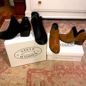 Steve Madden booties both pairs together